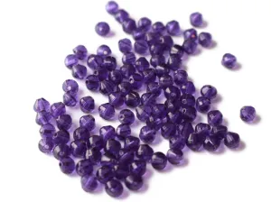 100 5mm Beads Regal Deep Purple Beads Faceted Bicone Beads Acrylic Beads Plastic Beads Loose Beads