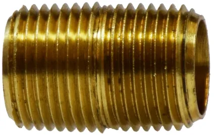 1/2" X Close Yellow Brass Nipple Fitting QTY 5