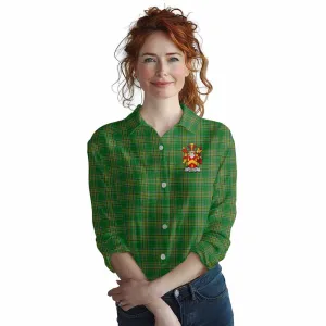 Abbott Irish Clan Tartan Women's Casual Shirt with Coat of Arms