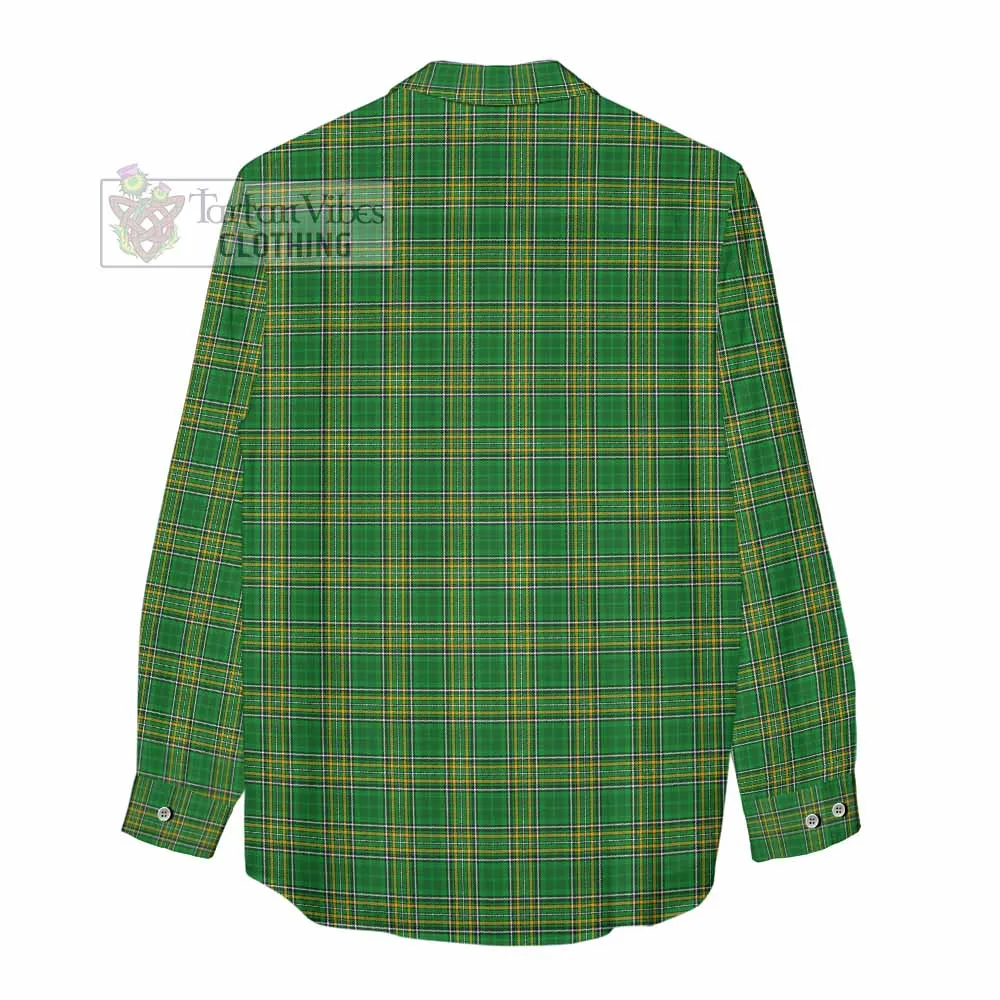 Abbott Irish Clan Tartan Women's Casual Shirt with Coat of Arms