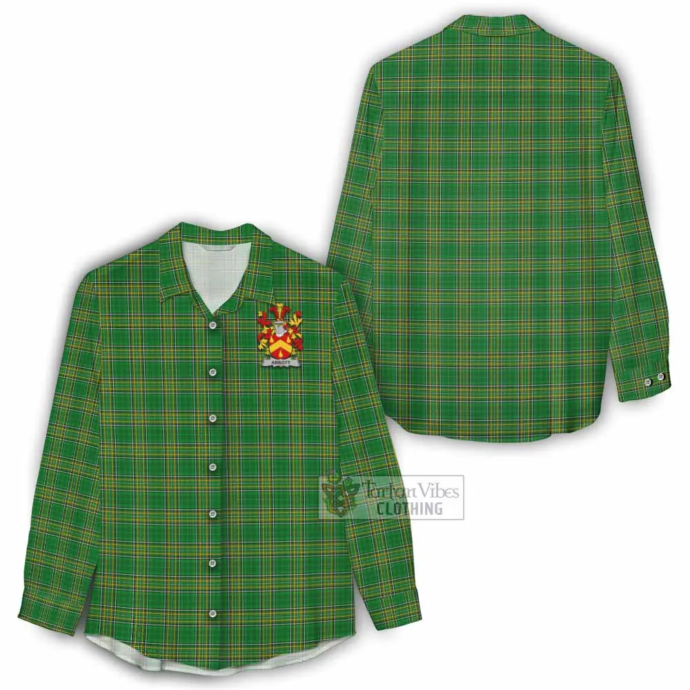 Abbott Irish Clan Tartan Women's Casual Shirt with Coat of Arms