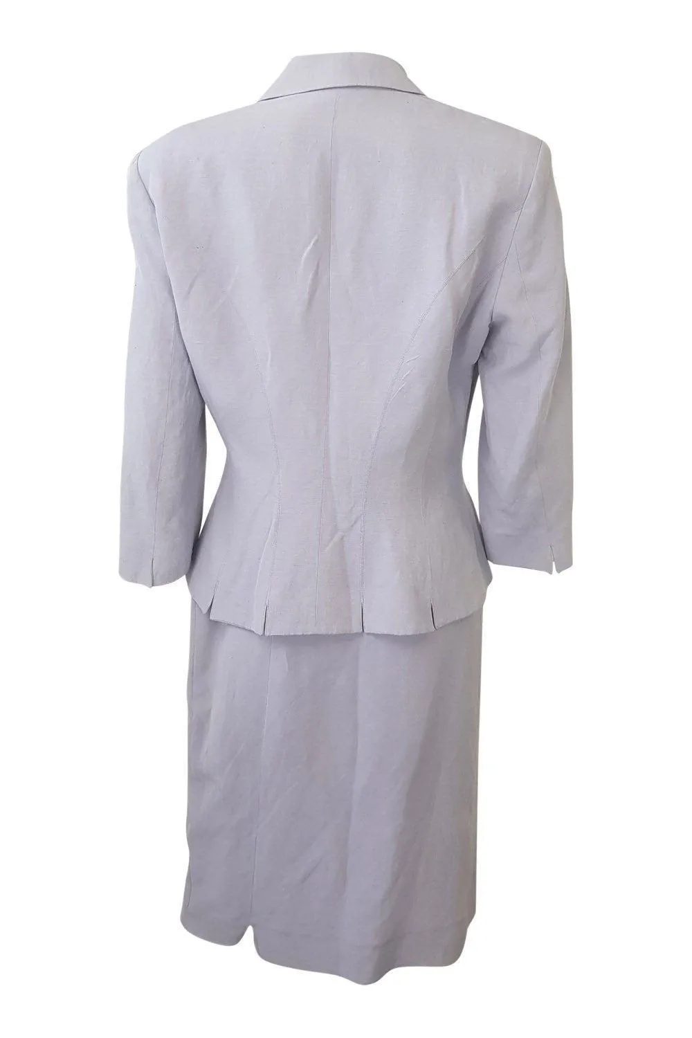 ARMAND VENTILO Vintage Lilac Button Front Skirt Suit (UK 4)