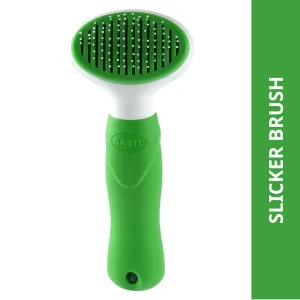 Basil Auto Slicker Brush for Dogs and Cats