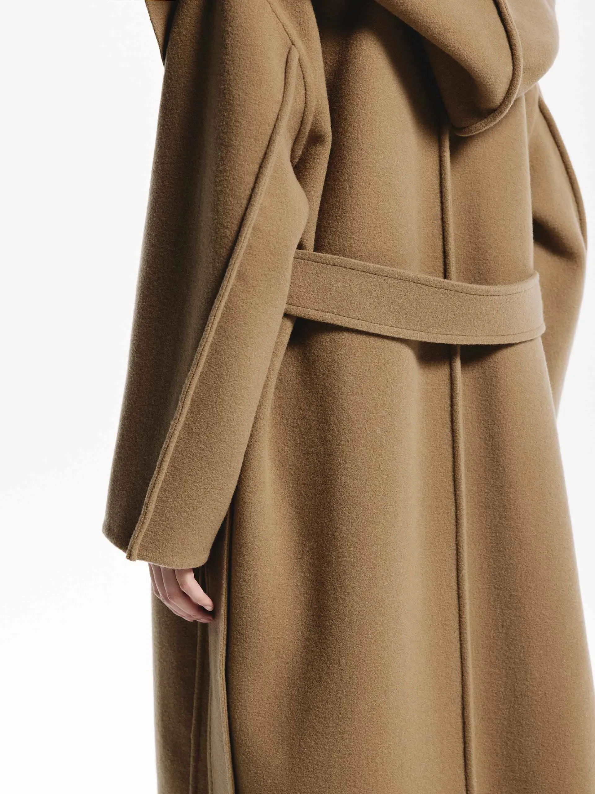 Belted Wool Long Coat