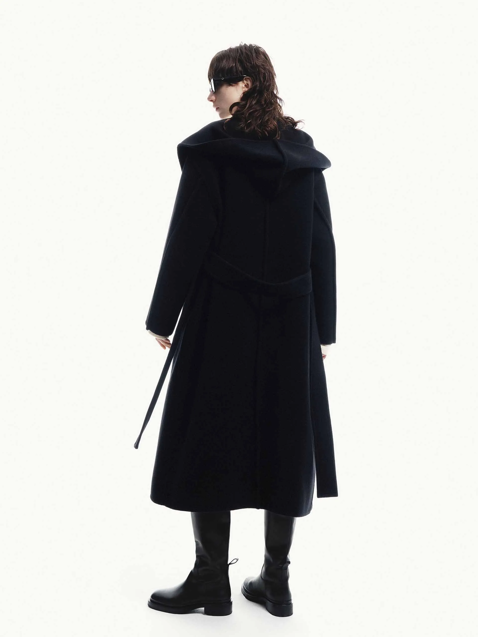 Belted Wool Long Coat