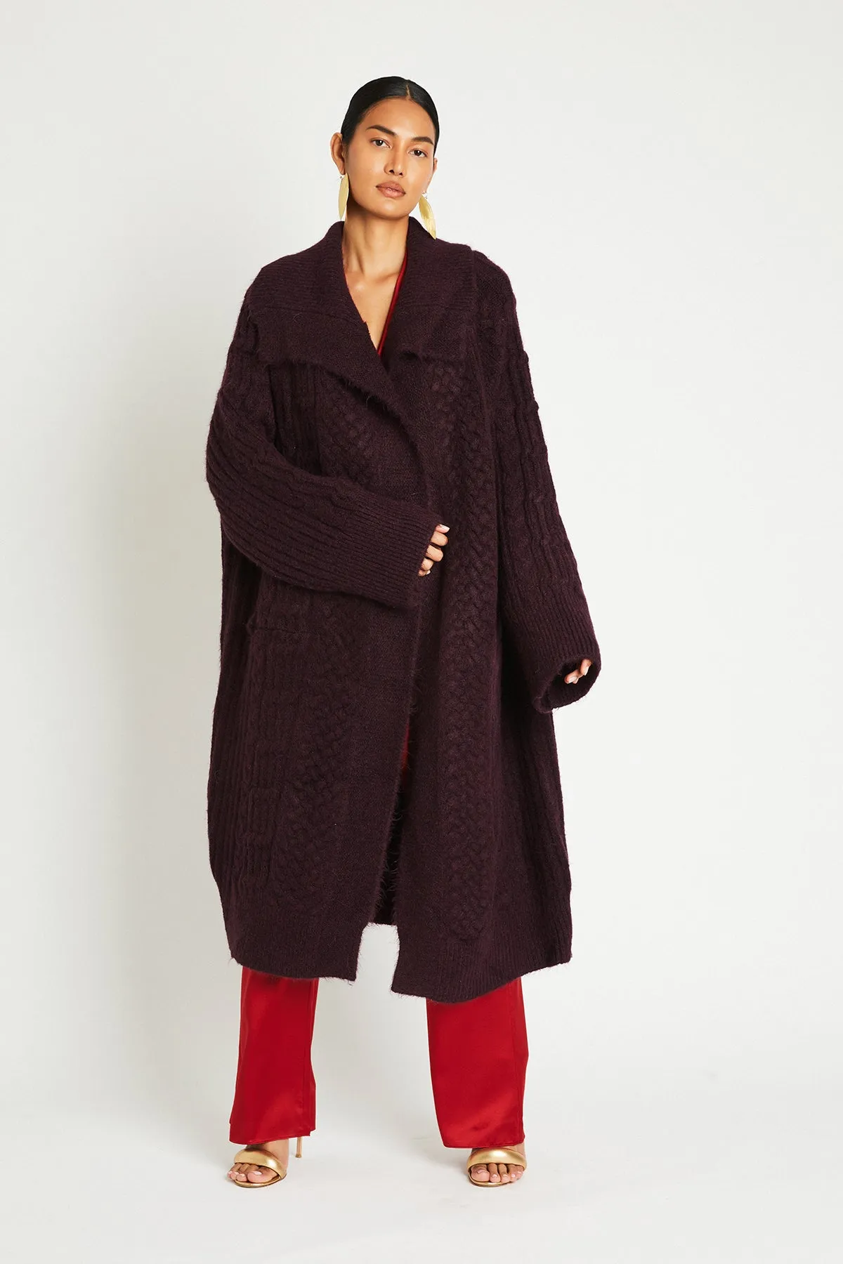   Beryll Anna Cashmere Coat  | Burgundy