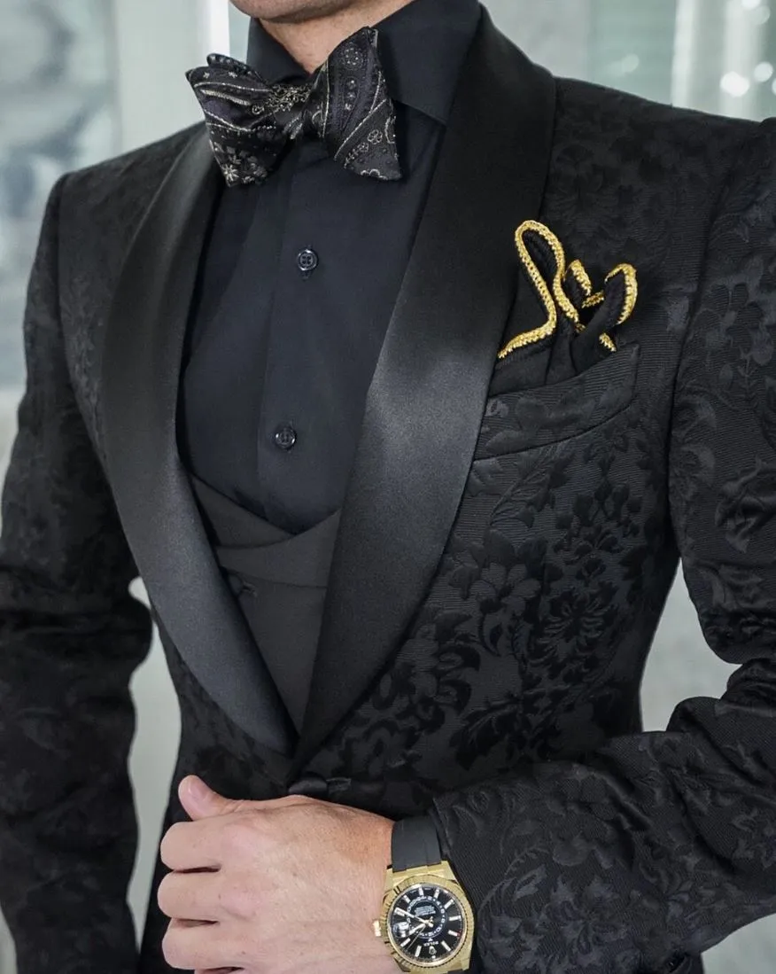 Black Fiore Dinner Jacket