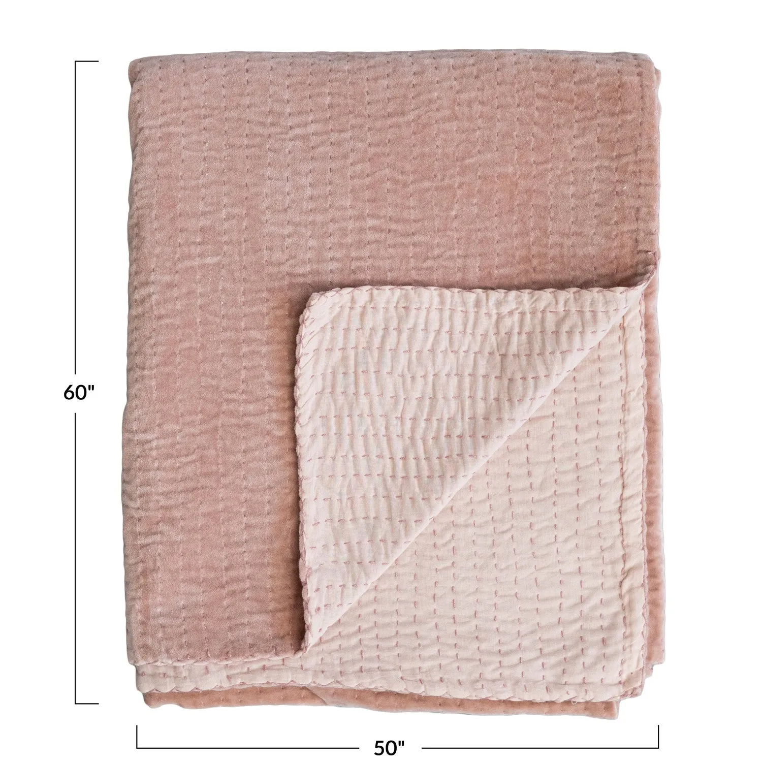 Blush Velvet Throw