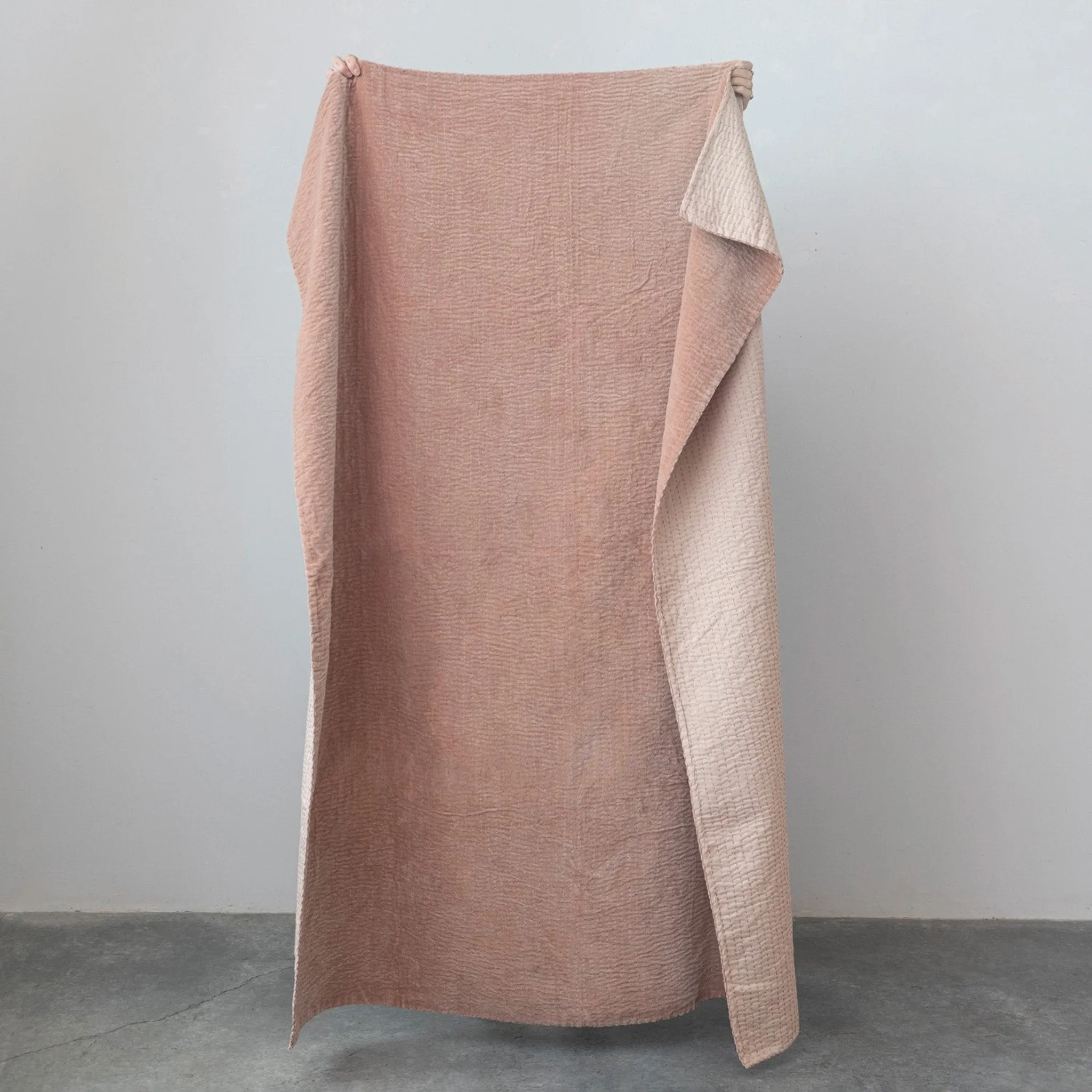 Blush Velvet Throw