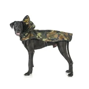 Camouflage Dog Rain Coat With Reflective Strip