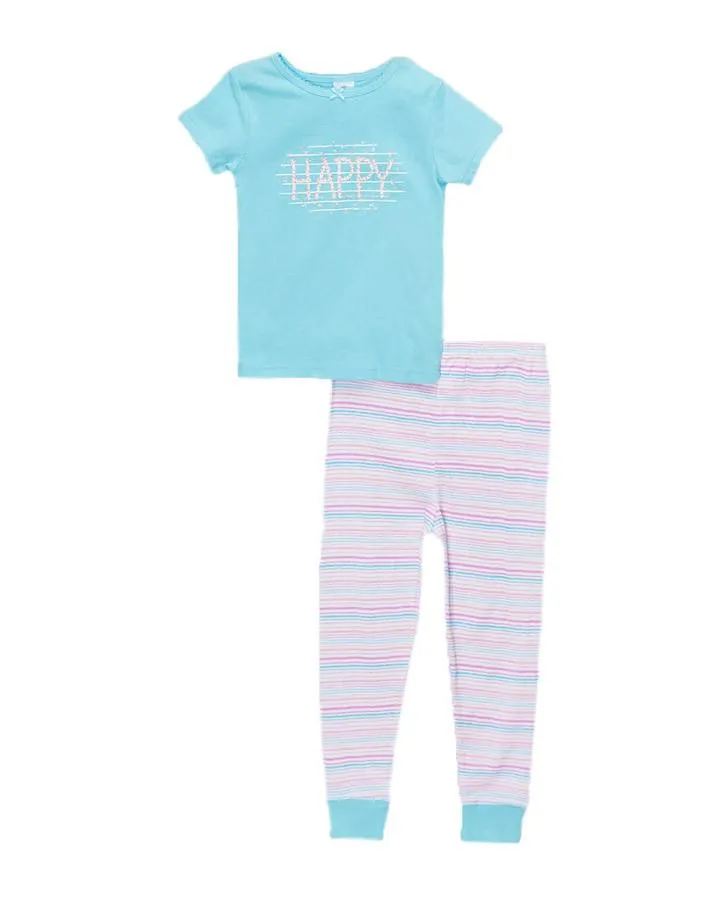 Candy Multi Stripe Shirt and Pant PJ Set