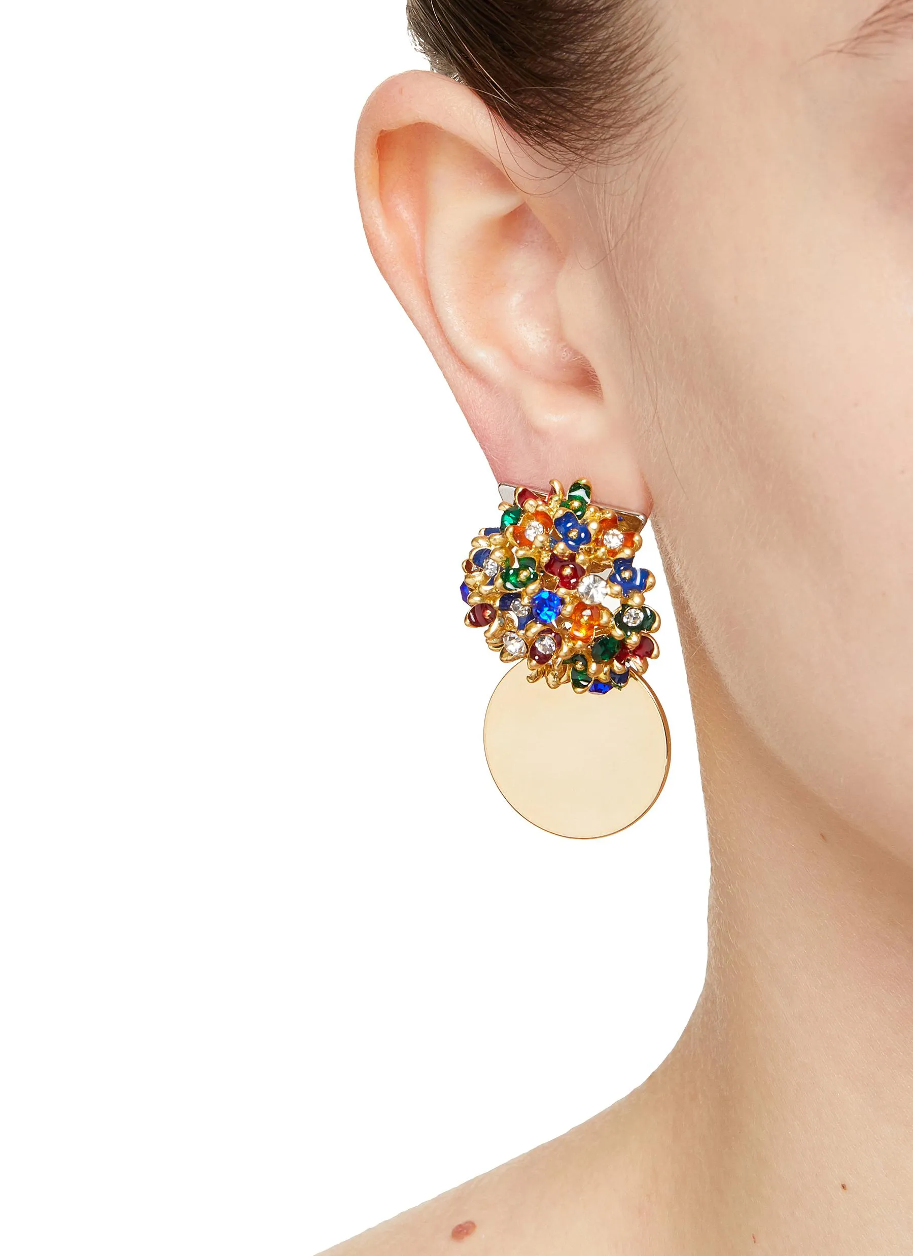 CRYSTAL BLOSSOM STUD EARRINGS