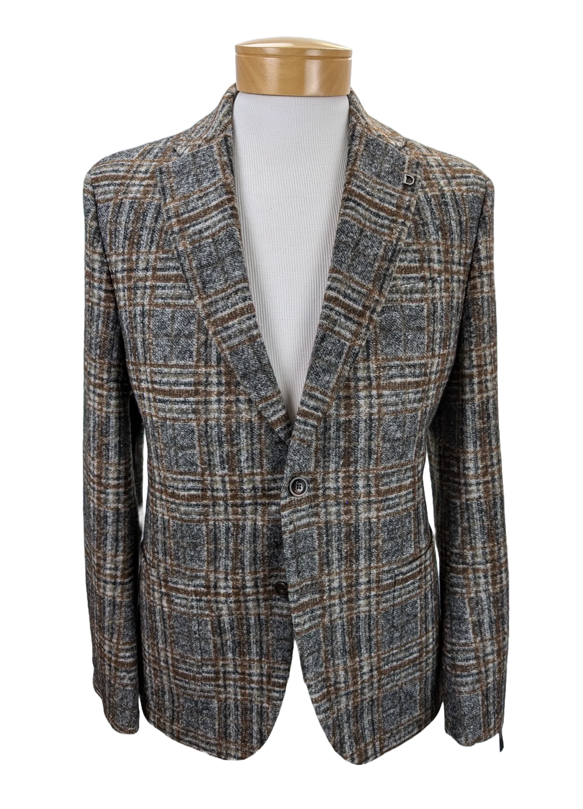 Digel Kristo Plaid Slim Fit Jersey Sport Coat