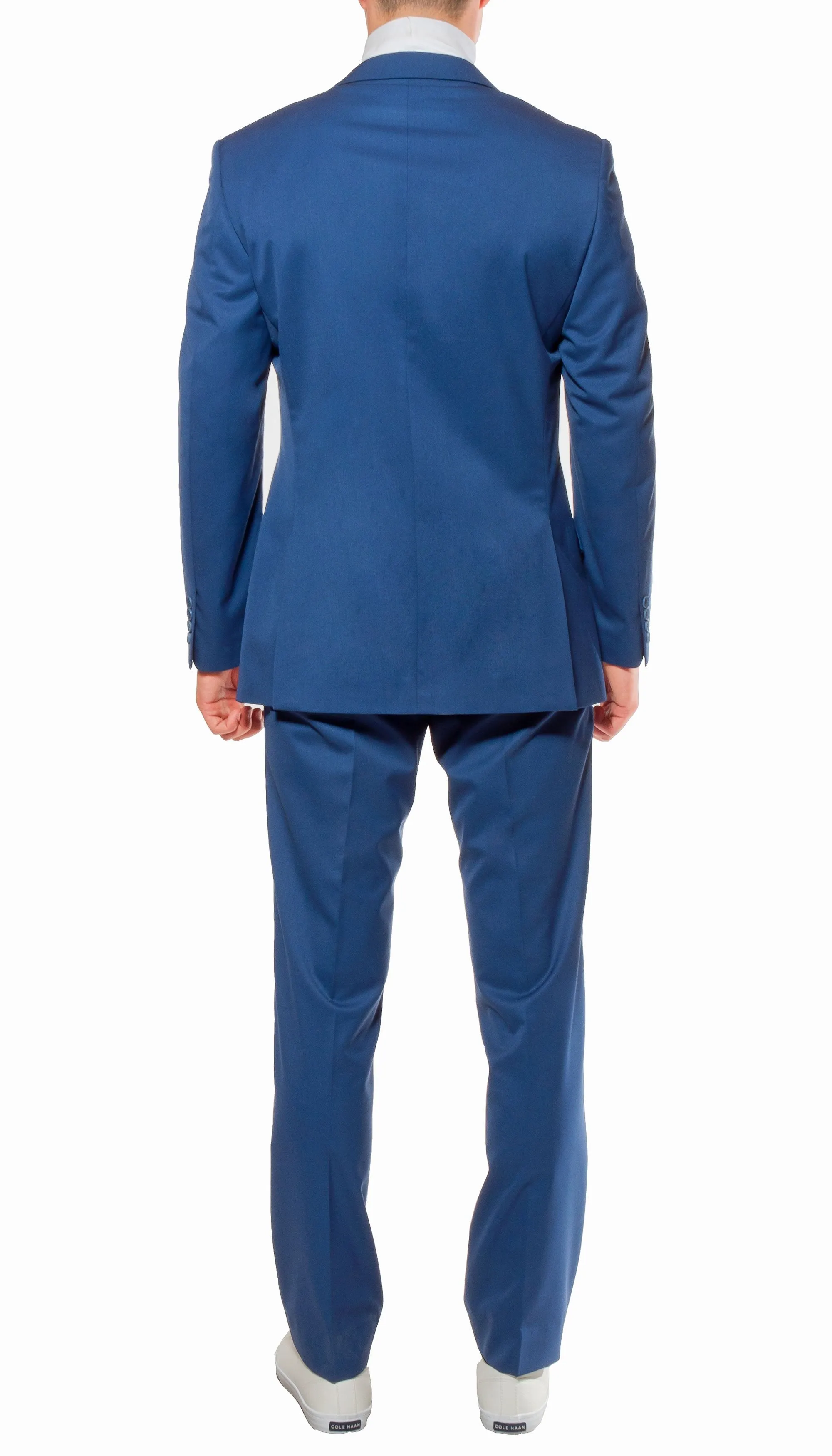 Ferrecci Mens Savannah Indigo Slim Fit 3 Piece Suit