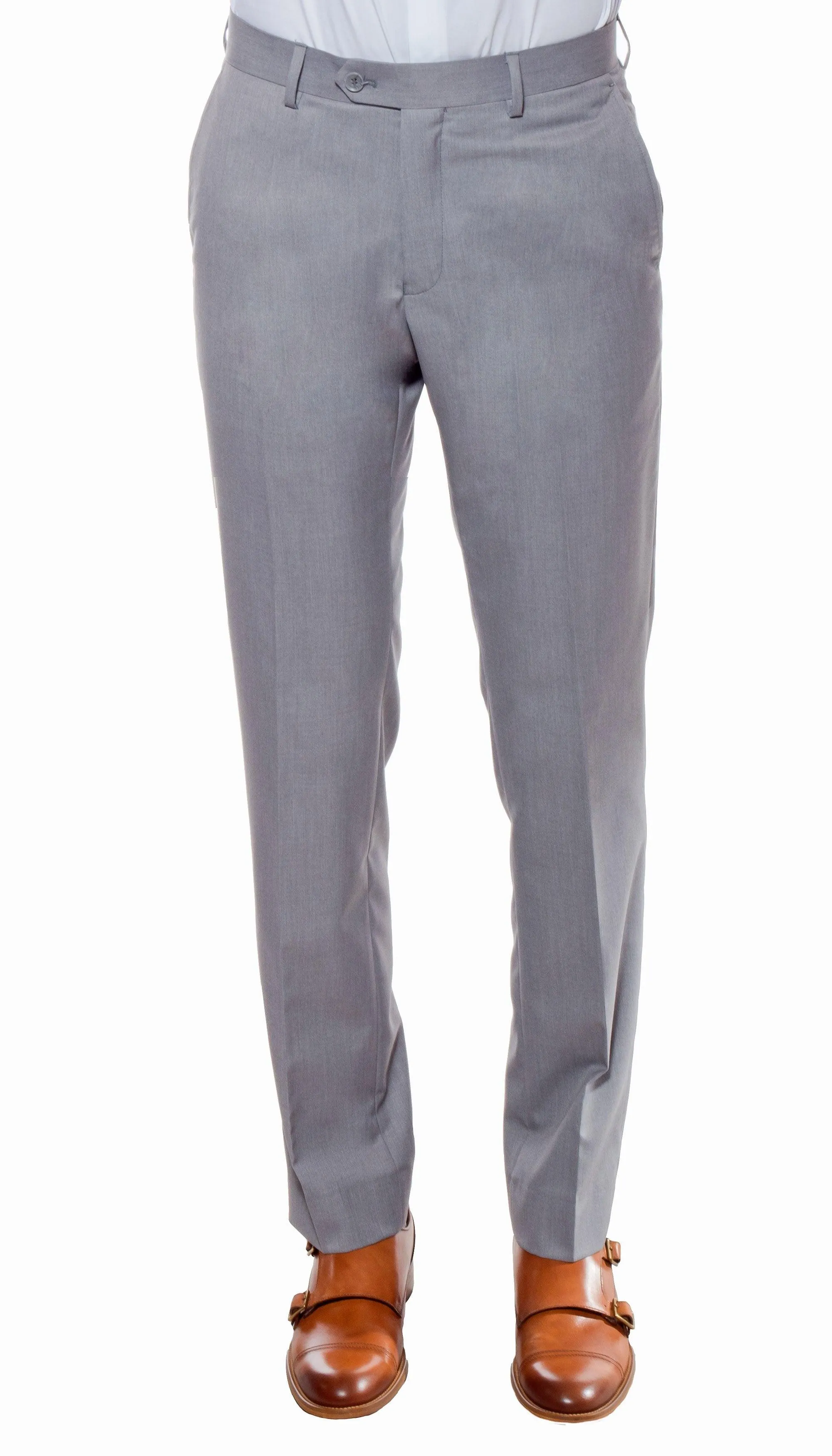 Ferrecci Mens Savannah Light Grey Slim Fit 3 Piece Suit