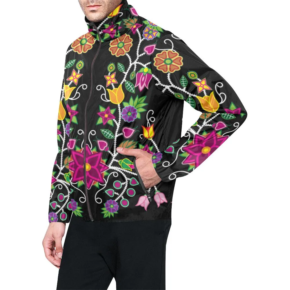 Floral Beadwork Unisex Windbreaker