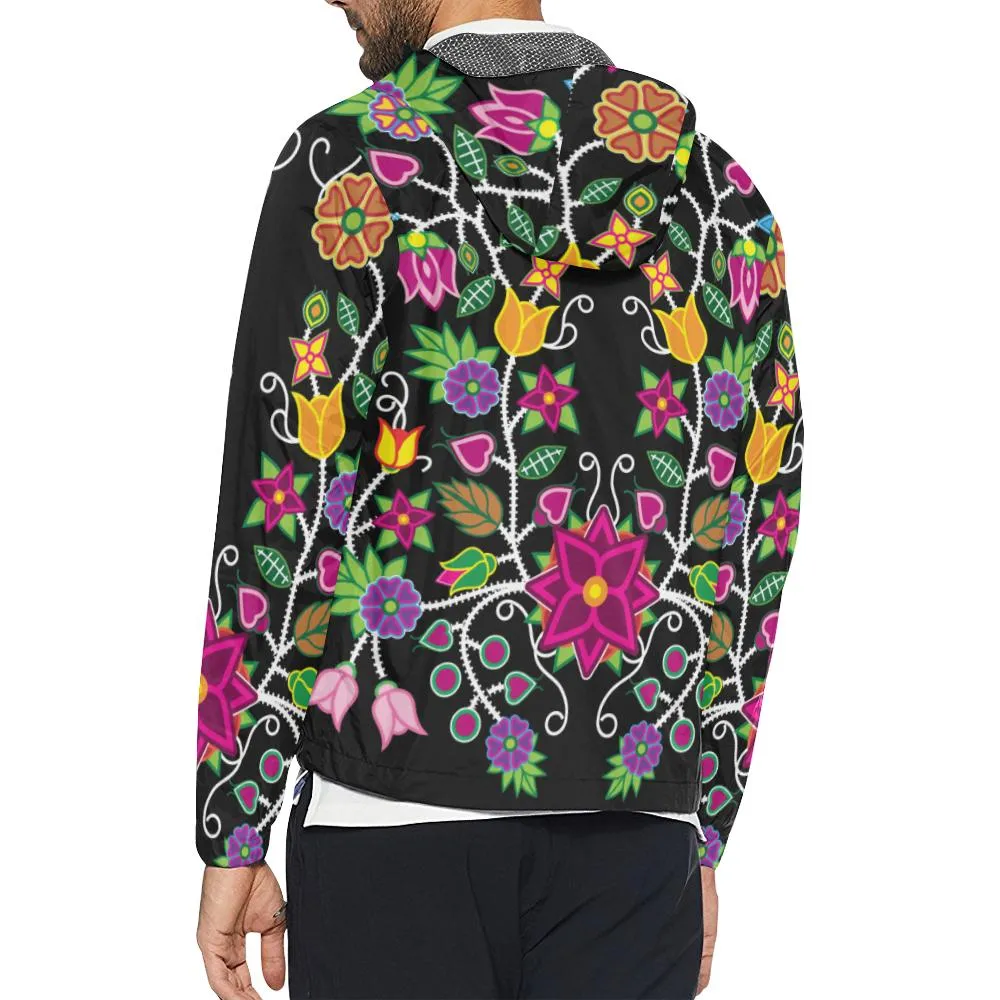 Floral Beadwork Unisex Windbreaker