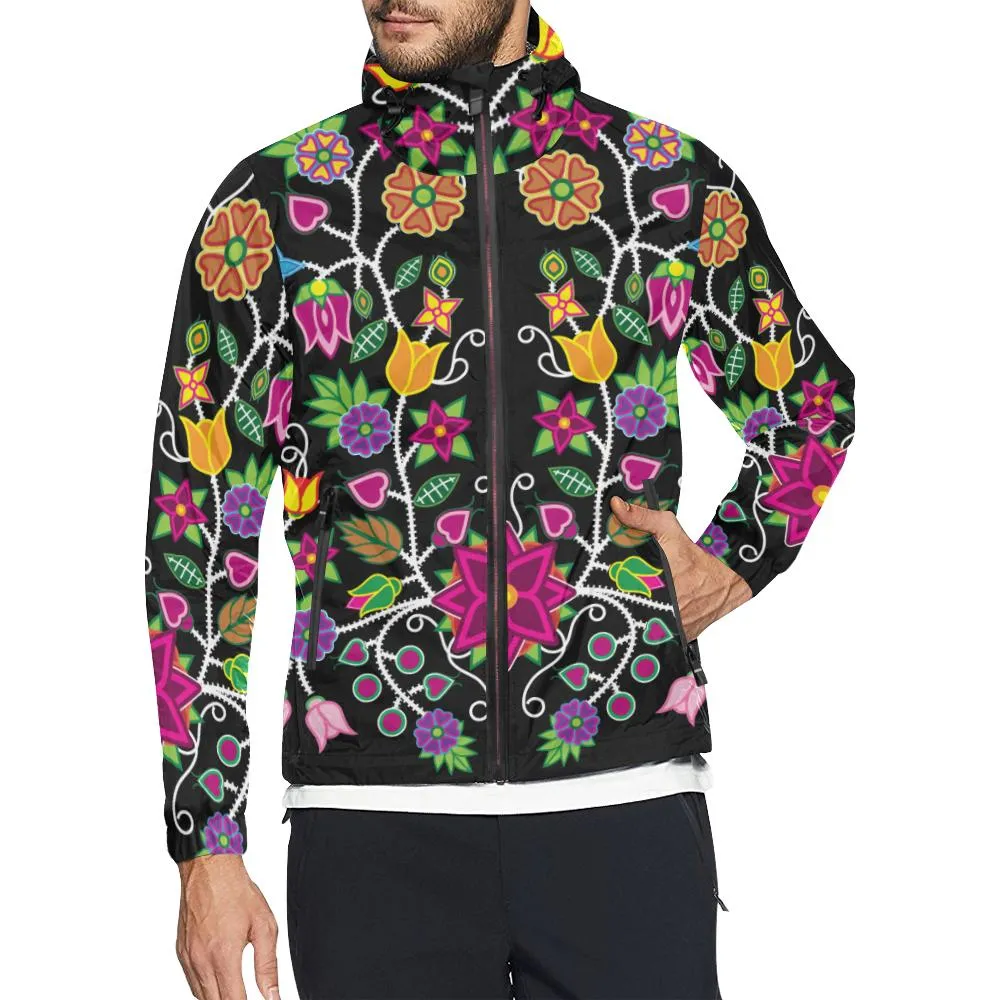 Floral Beadwork Unisex Windbreaker