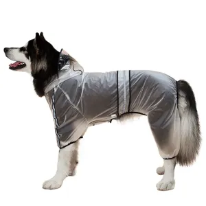 FOFOS Pet Four Leg Raincoat-Black