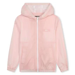 Girls Pink Zip Up Windbreaker