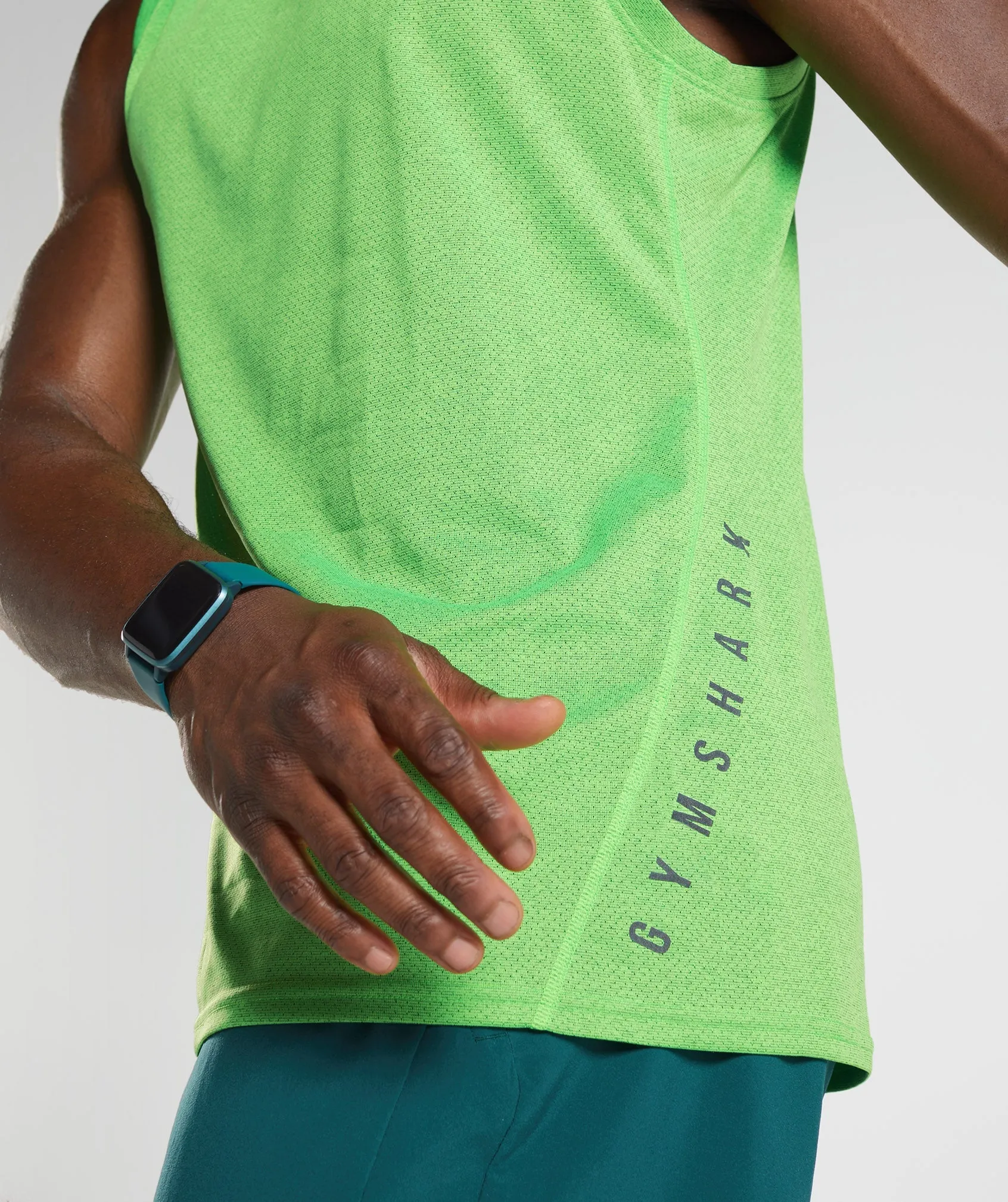 Gymshark Sport Tank - Fluo Lime/Black Marl