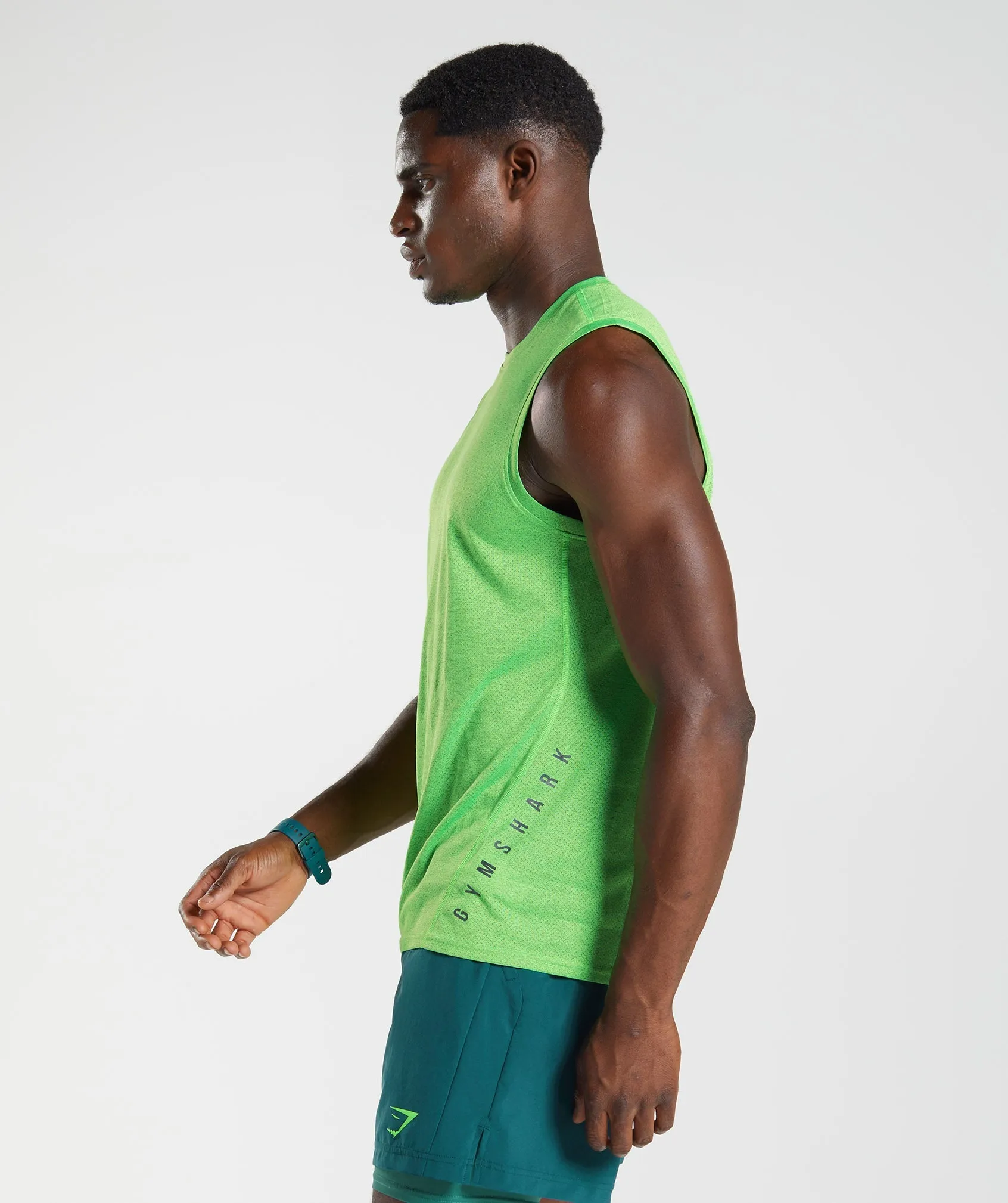 Gymshark Sport Tank - Fluo Lime/Black Marl