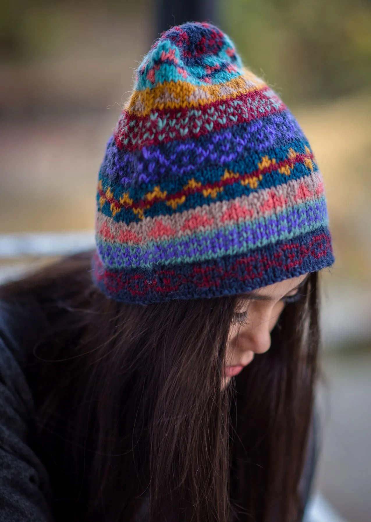 HandKnitted  Blue Winter Sherpa  Cap