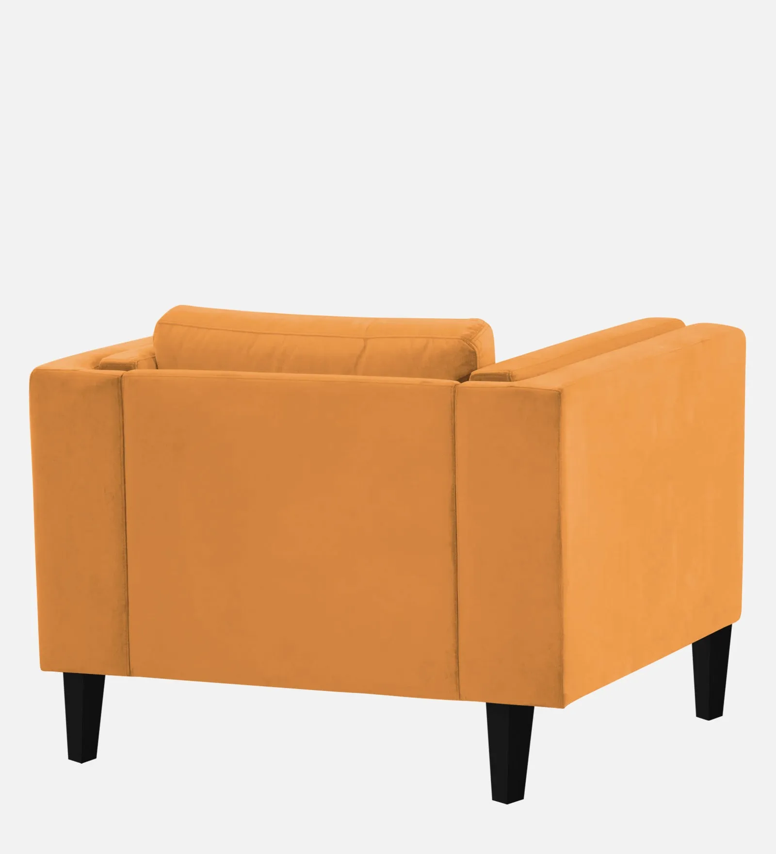 Jasper Velvet 1 Seater Sofa in Tangerine orange Colour