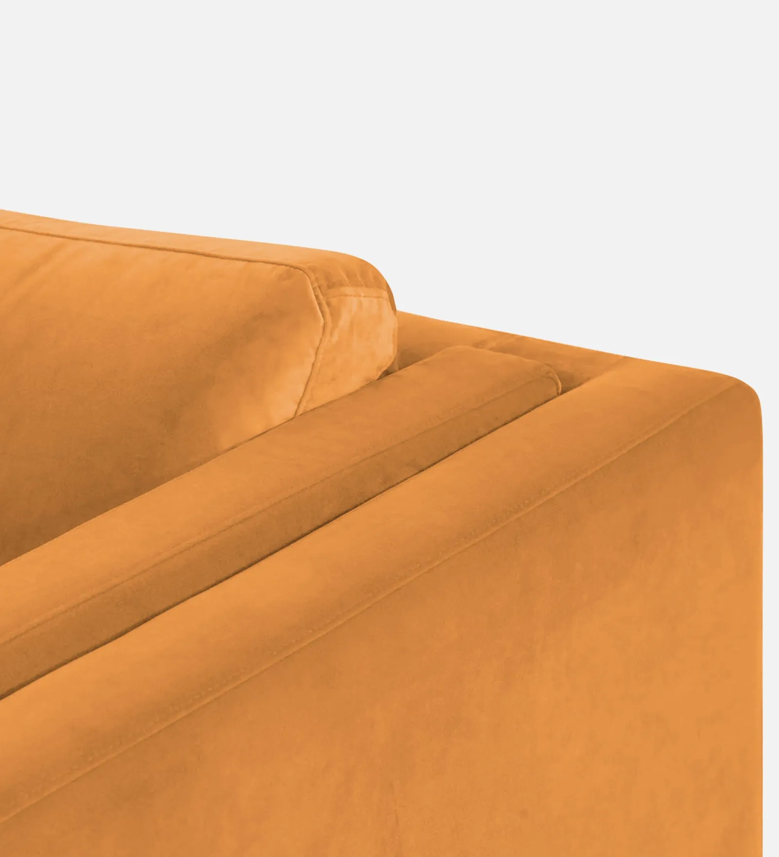 Jasper Velvet 1 Seater Sofa in Tangerine orange Colour