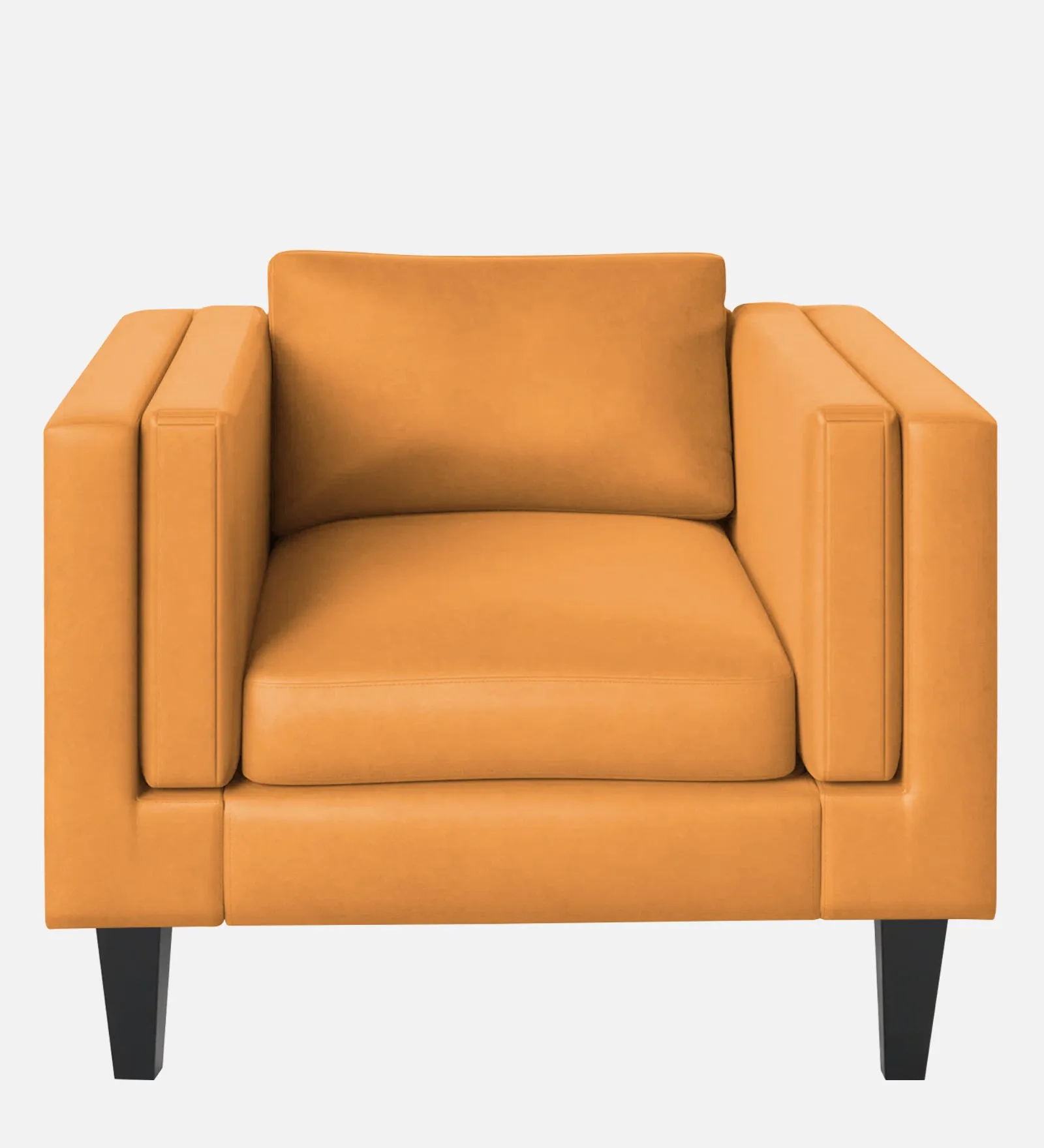 Jasper Velvet 1 Seater Sofa in Tangerine orange Colour