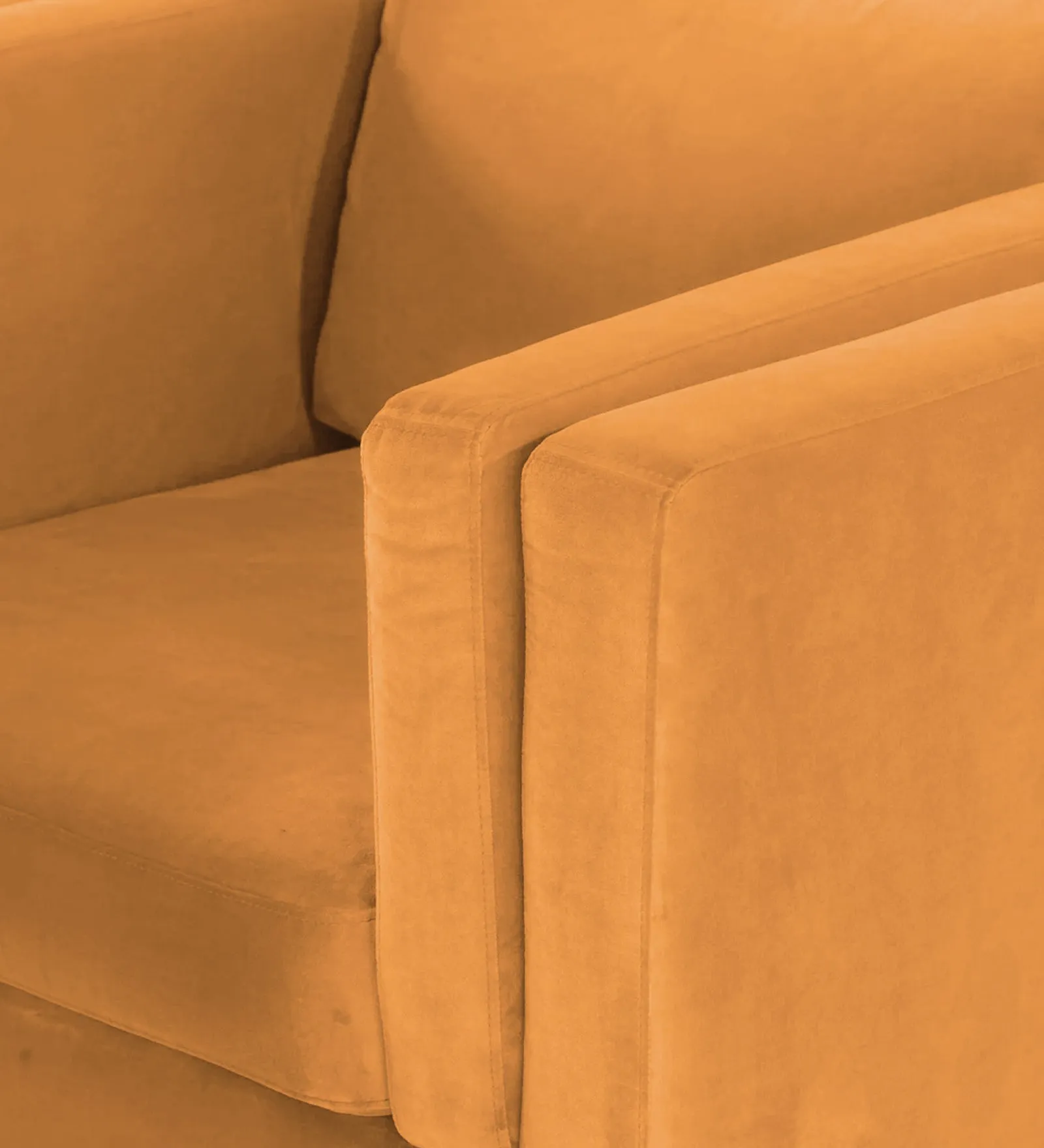 Jasper Velvet 1 Seater Sofa in Tangerine orange Colour