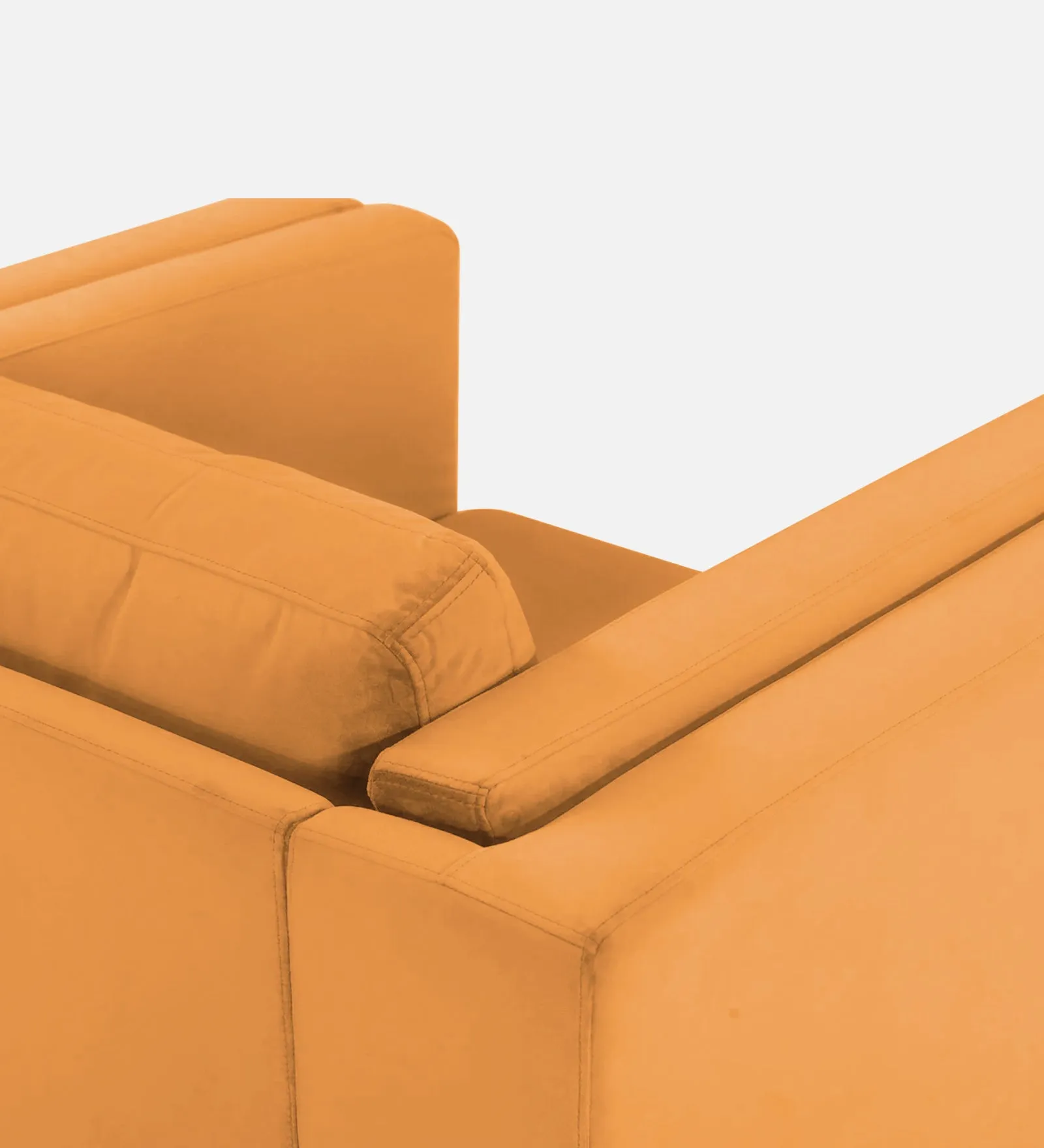 Jasper Velvet 1 Seater Sofa in Tangerine orange Colour