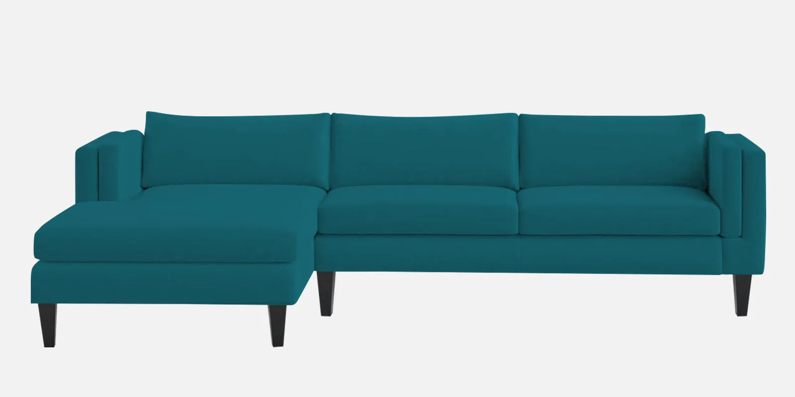 Jasper Velvet RHS Sectional Sofa (3 Lounger) in Pine green Colour