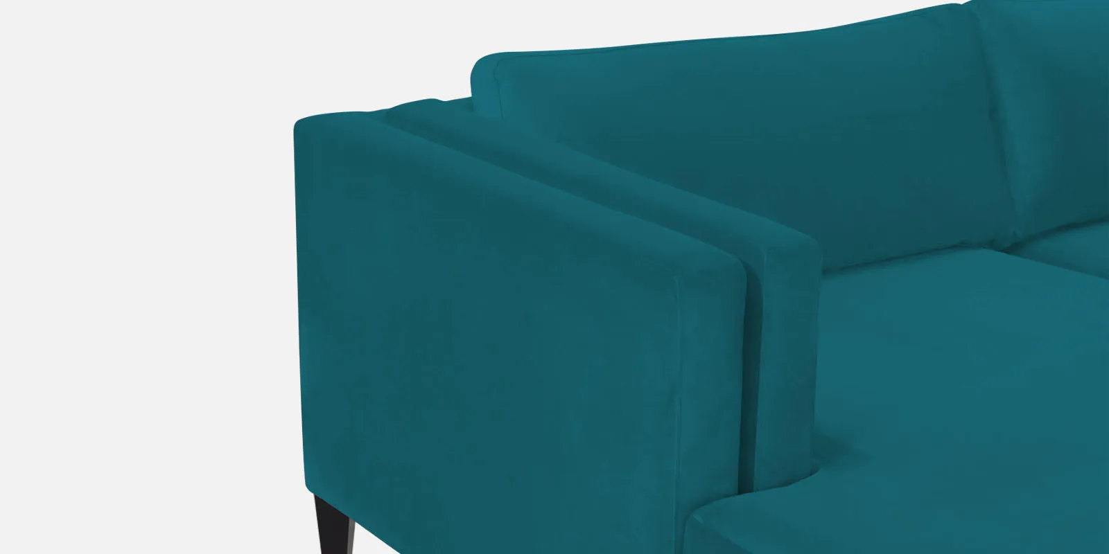 Jasper Velvet RHS Sectional Sofa (3 Lounger) in Pine green Colour