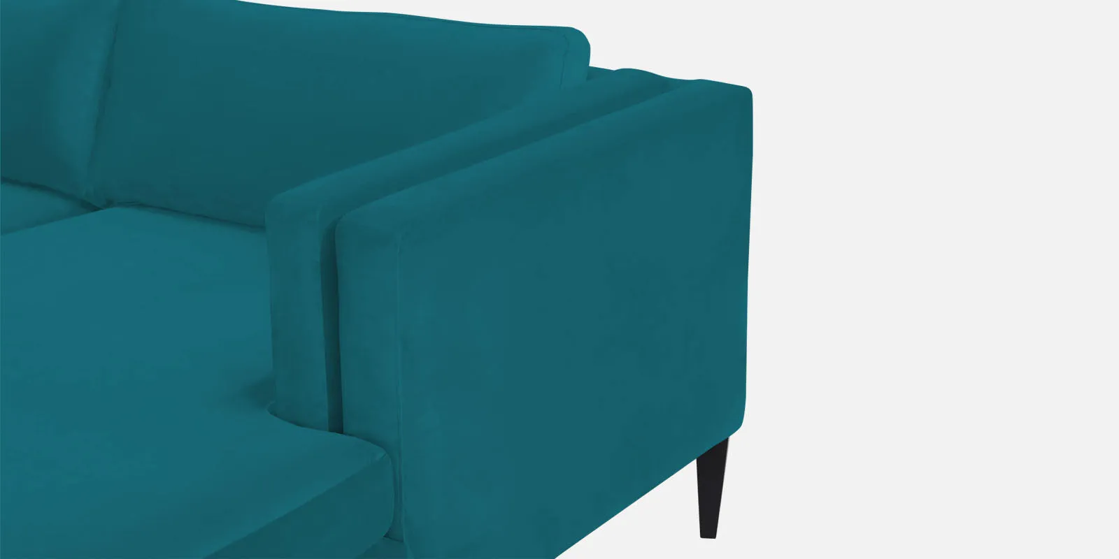 Jasper Velvet RHS Sectional Sofa (3 Lounger) in Pine green Colour