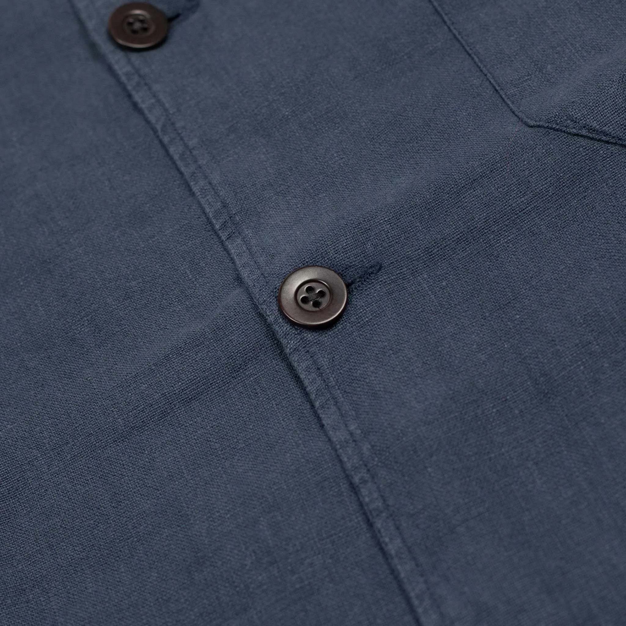 Labura unlined chore jacket in navy blue washed linen (restock)