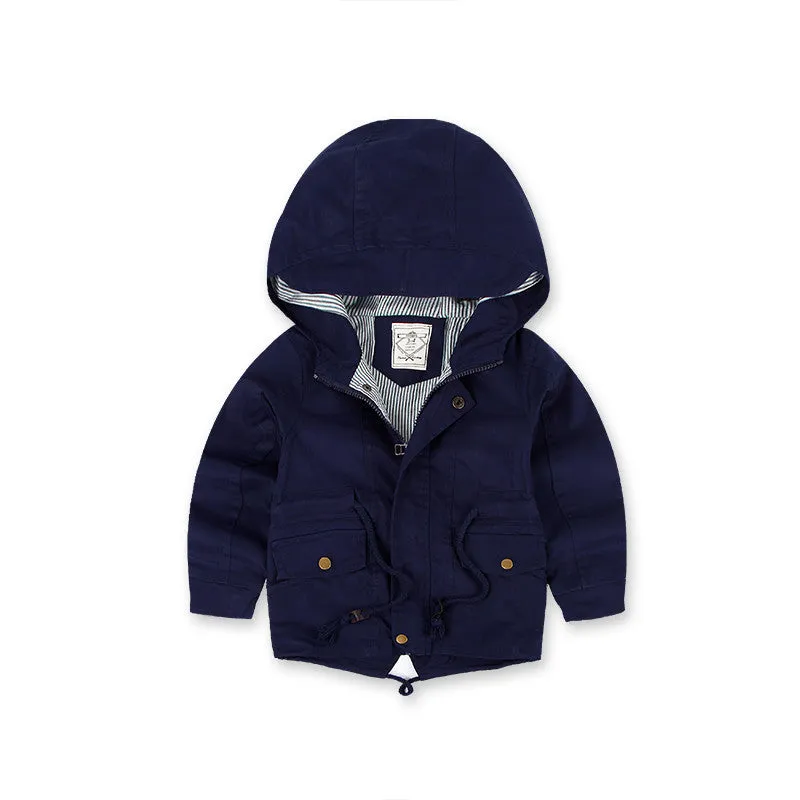 LM 6035 Europe And American Wind Boy's Coat And Cashmere Boy's Windcoat For Autumn And Winter Children's Clothes