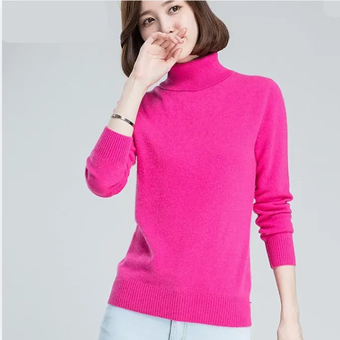 Long Sleeve Cashmere Turtleneck Sweater