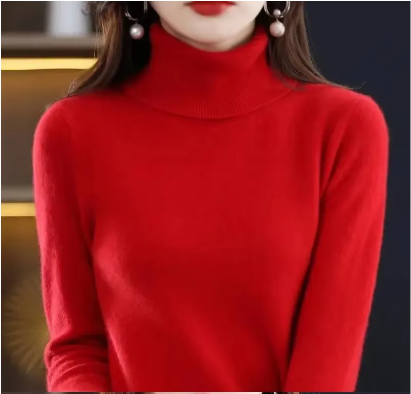 Long Sleeve Cashmere Turtleneck Sweater