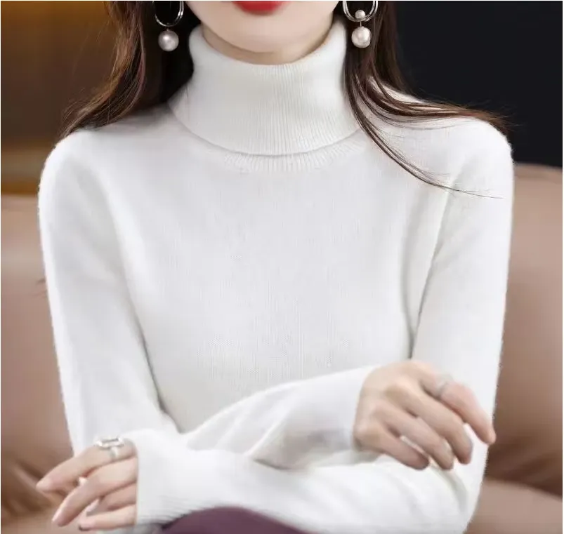 Long Sleeve Cashmere Turtleneck Sweater