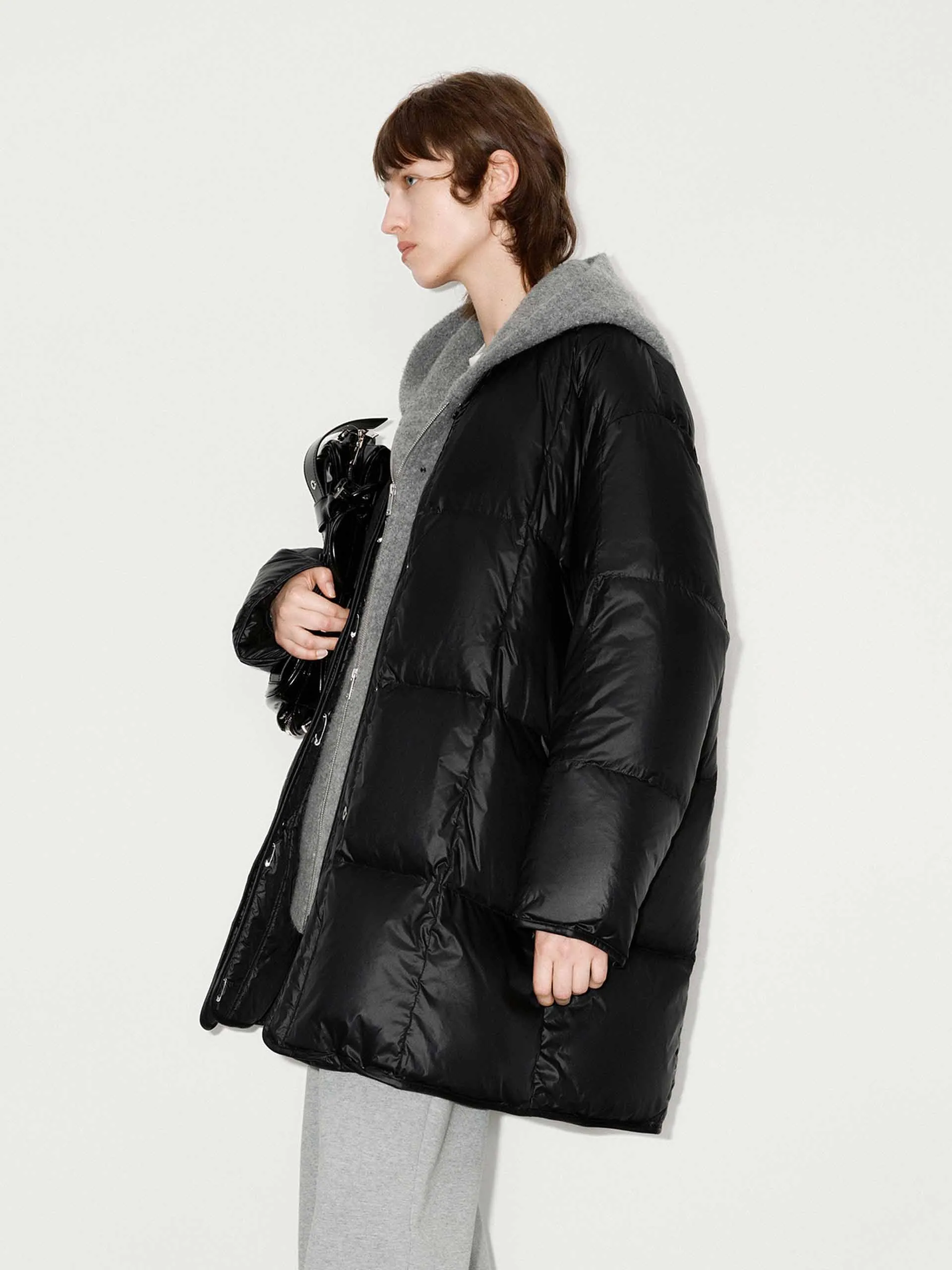 Loose Midi Puffer Coat