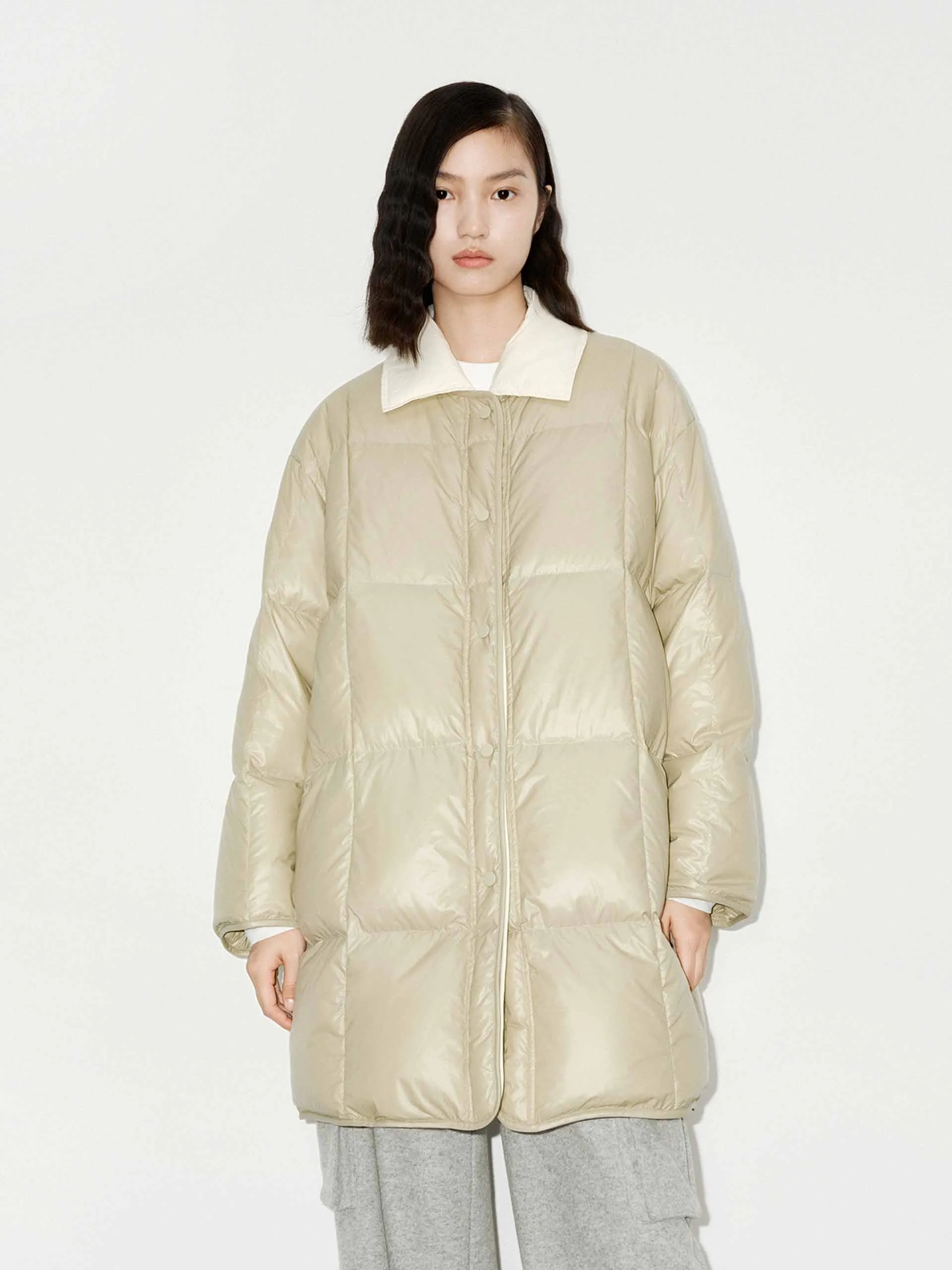 Loose Midi Puffer Coat