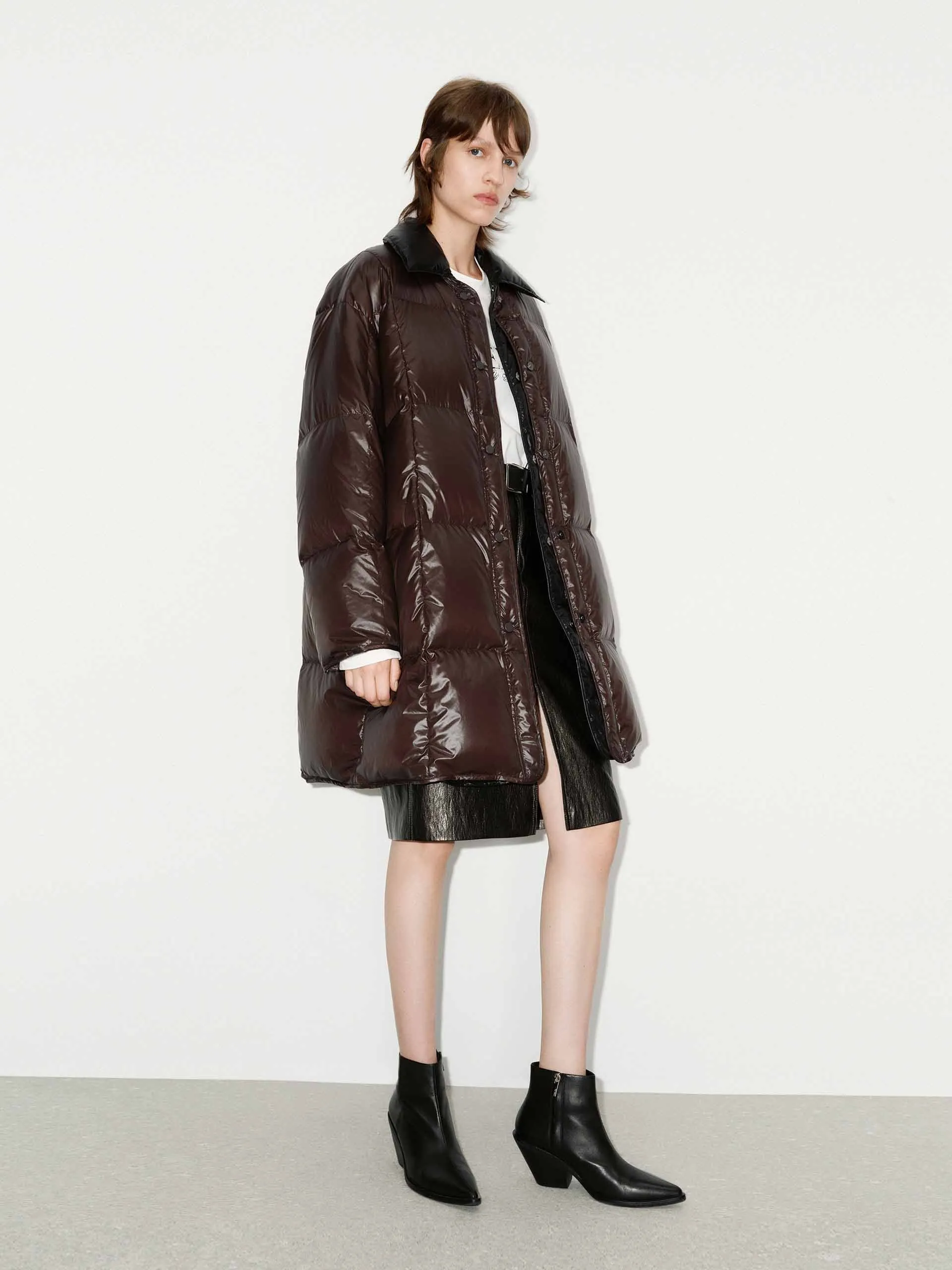 Loose Midi Puffer Coat