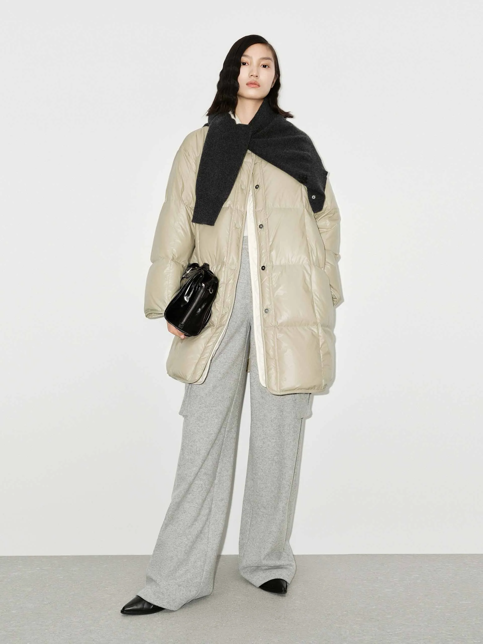 Loose Midi Puffer Coat