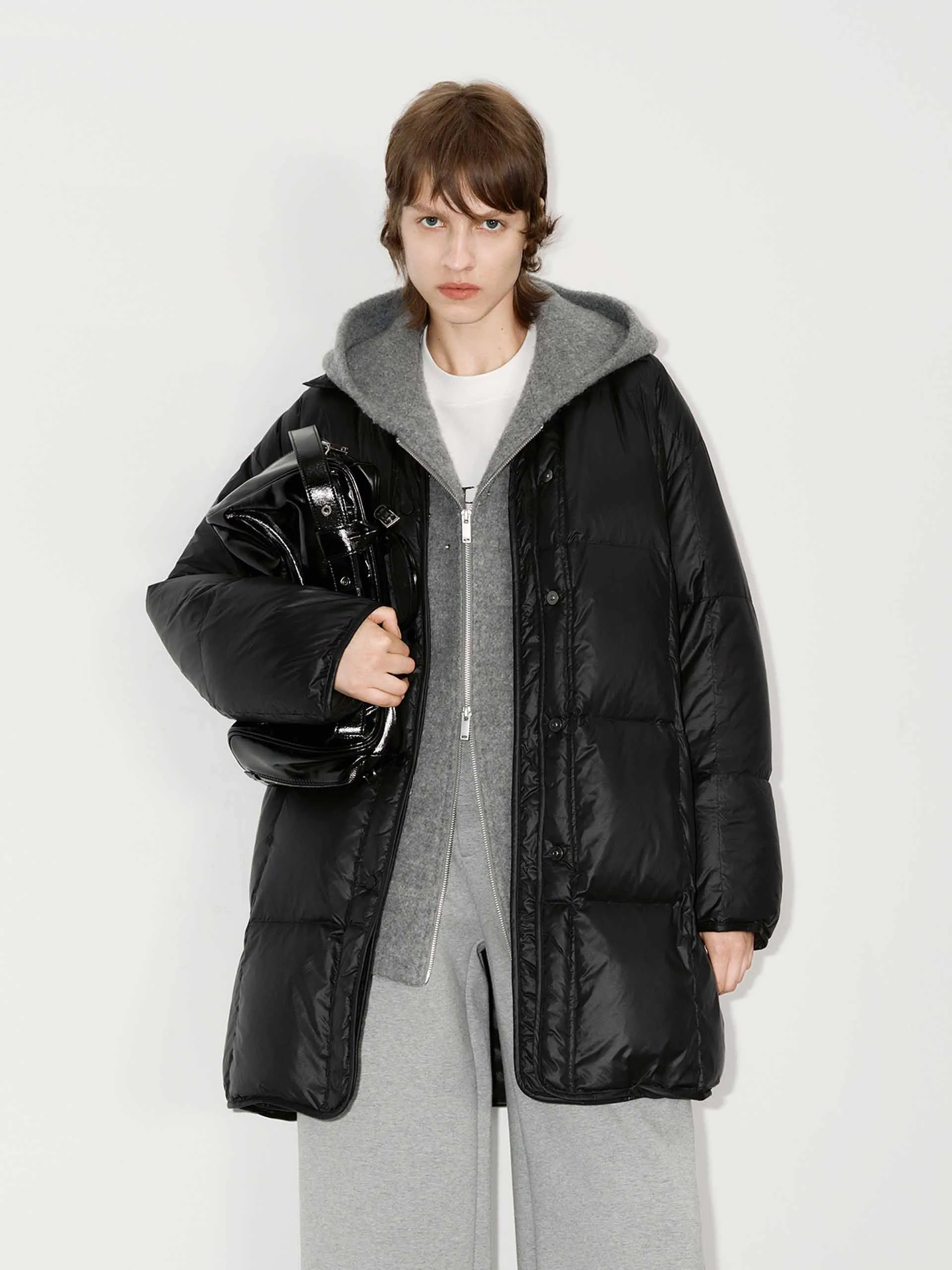 Loose Midi Puffer Coat