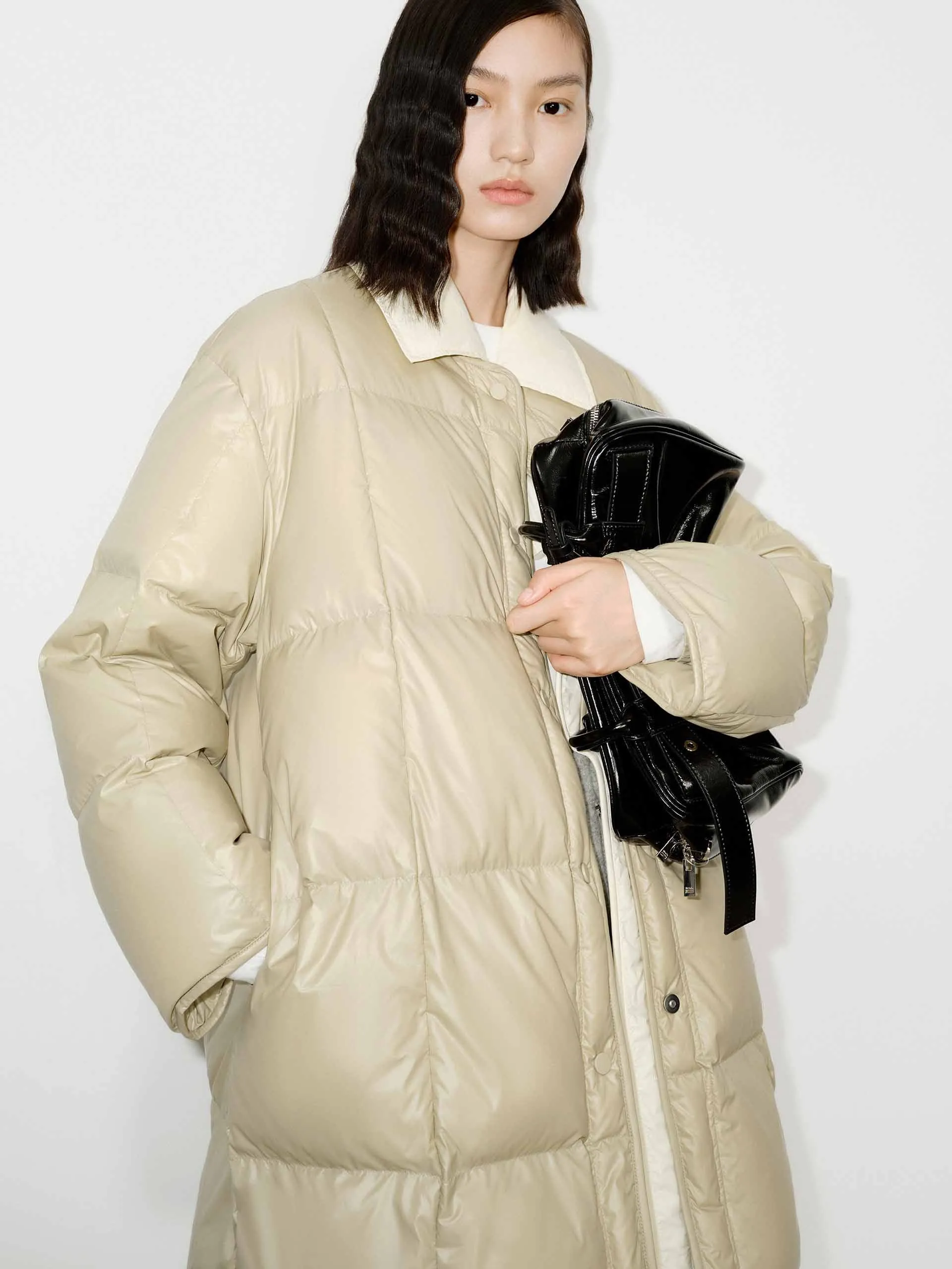 Loose Midi Puffer Coat