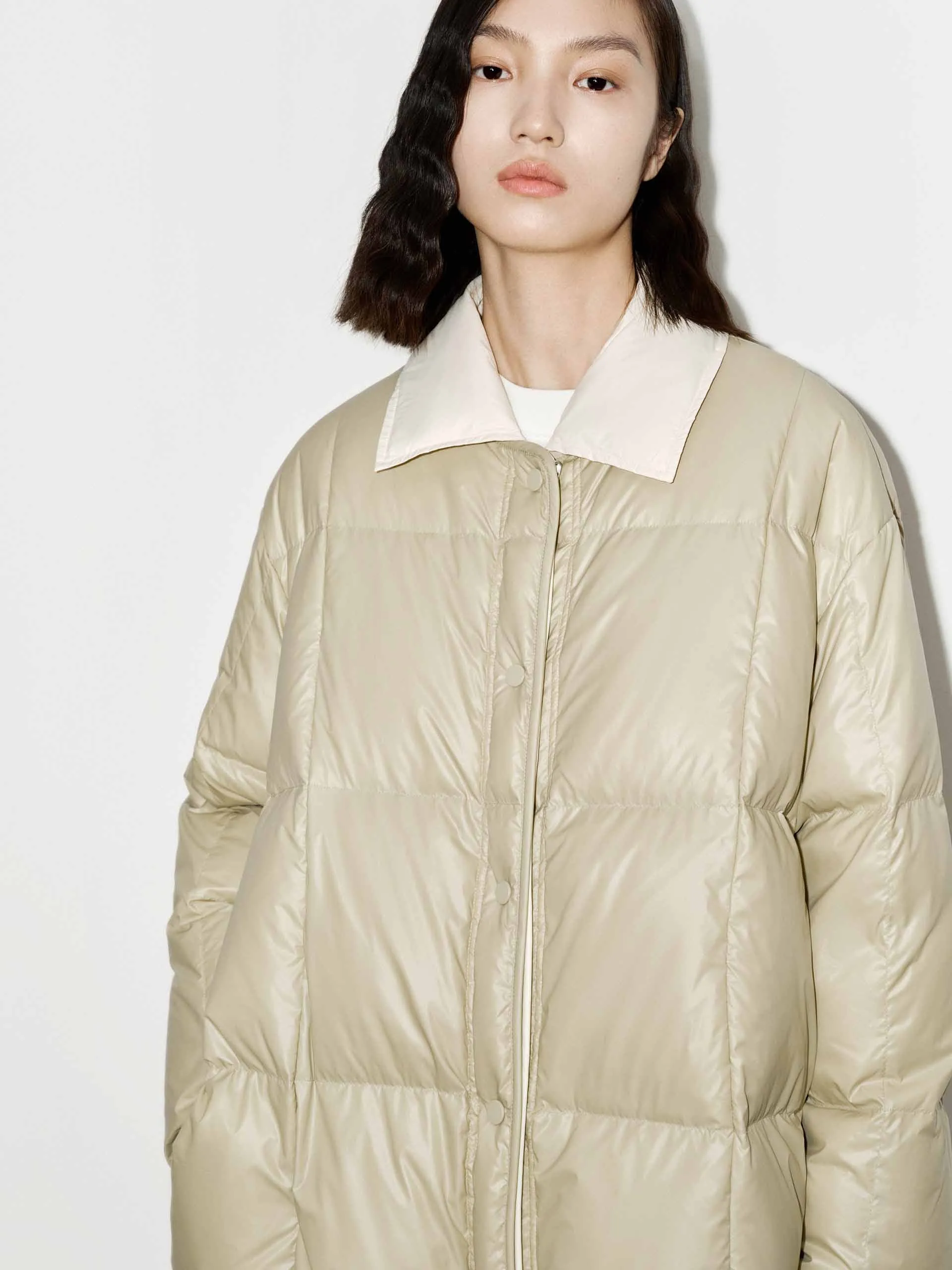 Loose Midi Puffer Coat