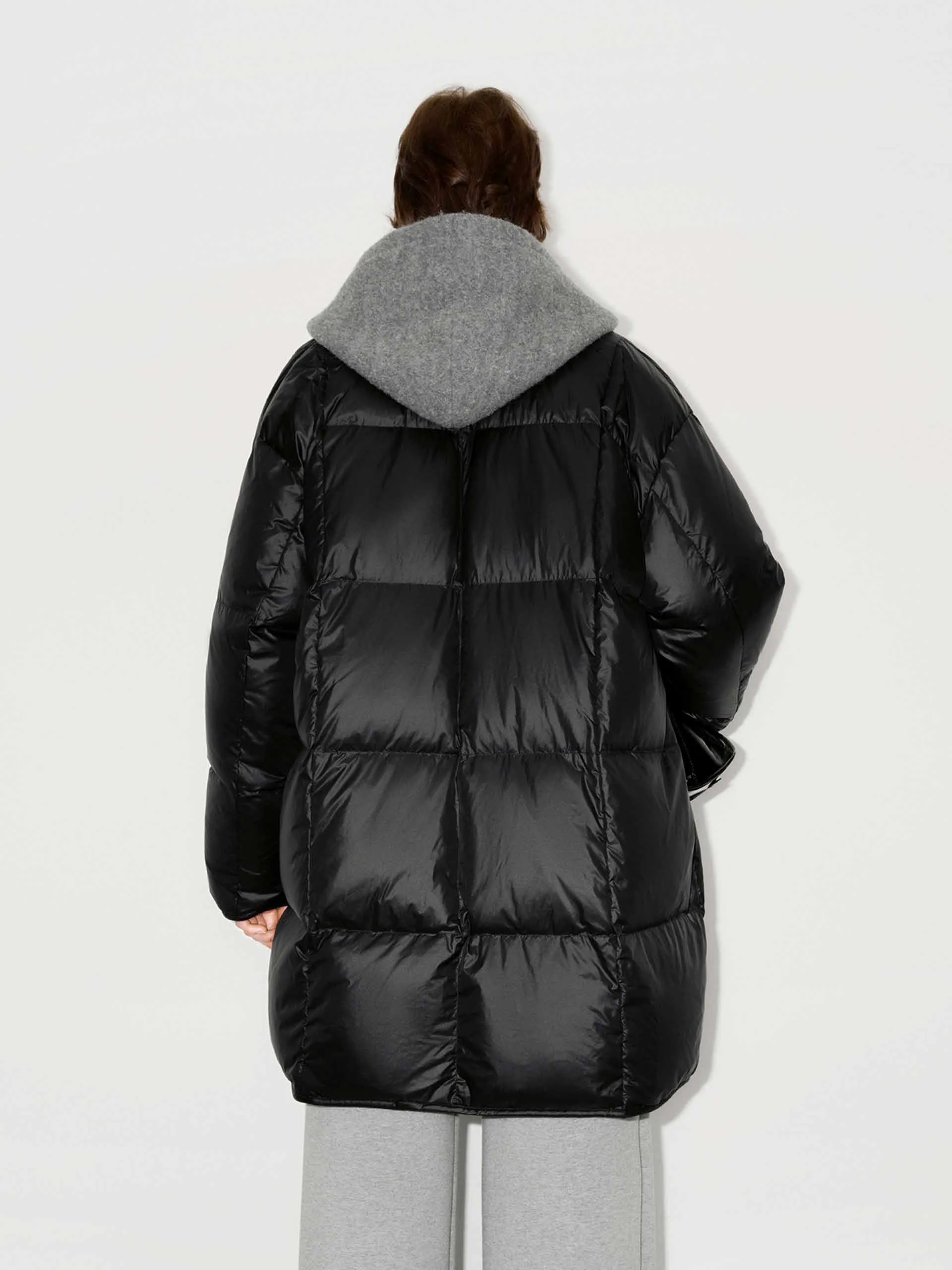 Loose Midi Puffer Coat