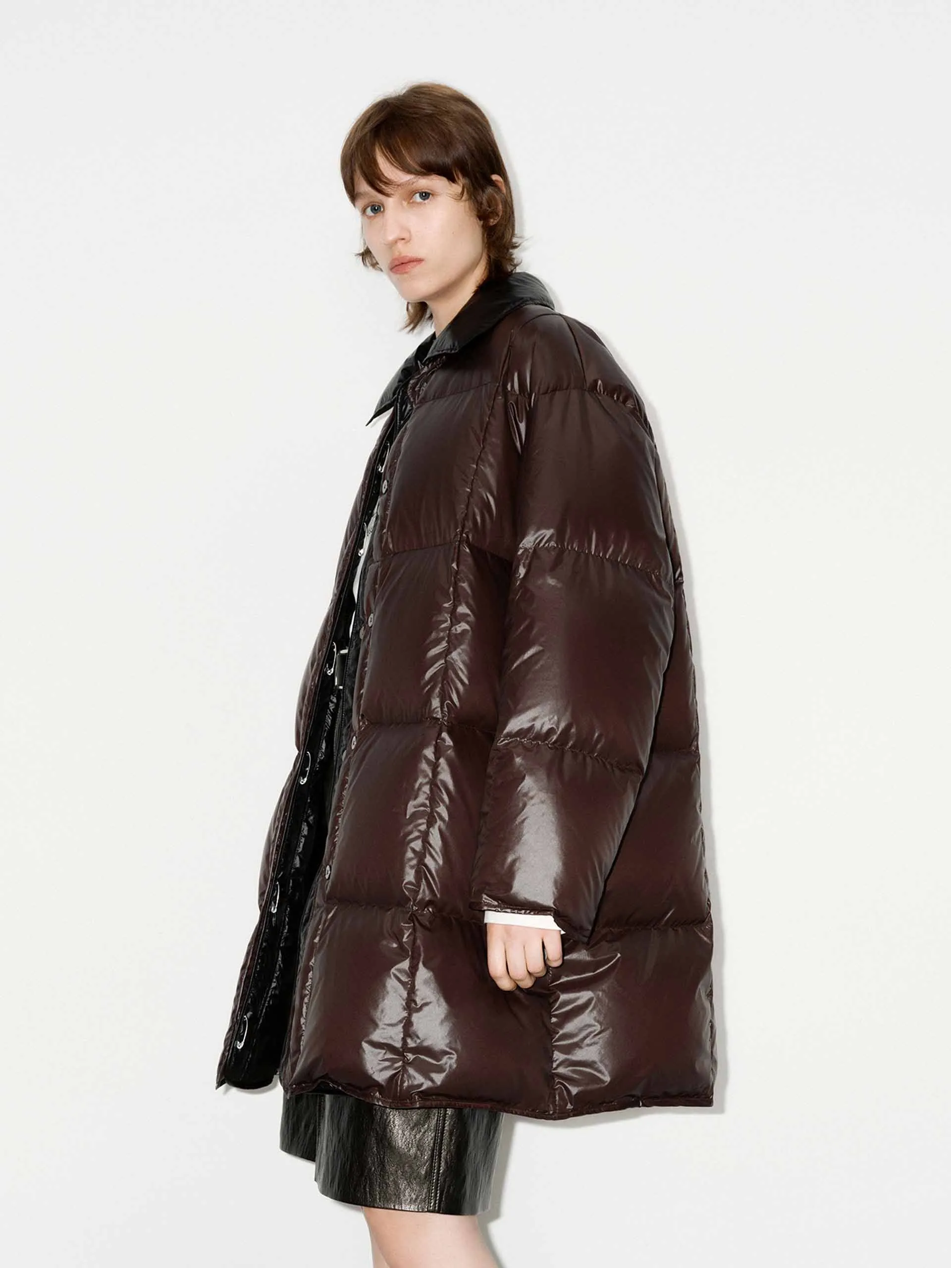 Loose Midi Puffer Coat