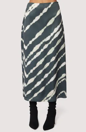 LOS Serra Maxi Skirt in Green Tie Dye